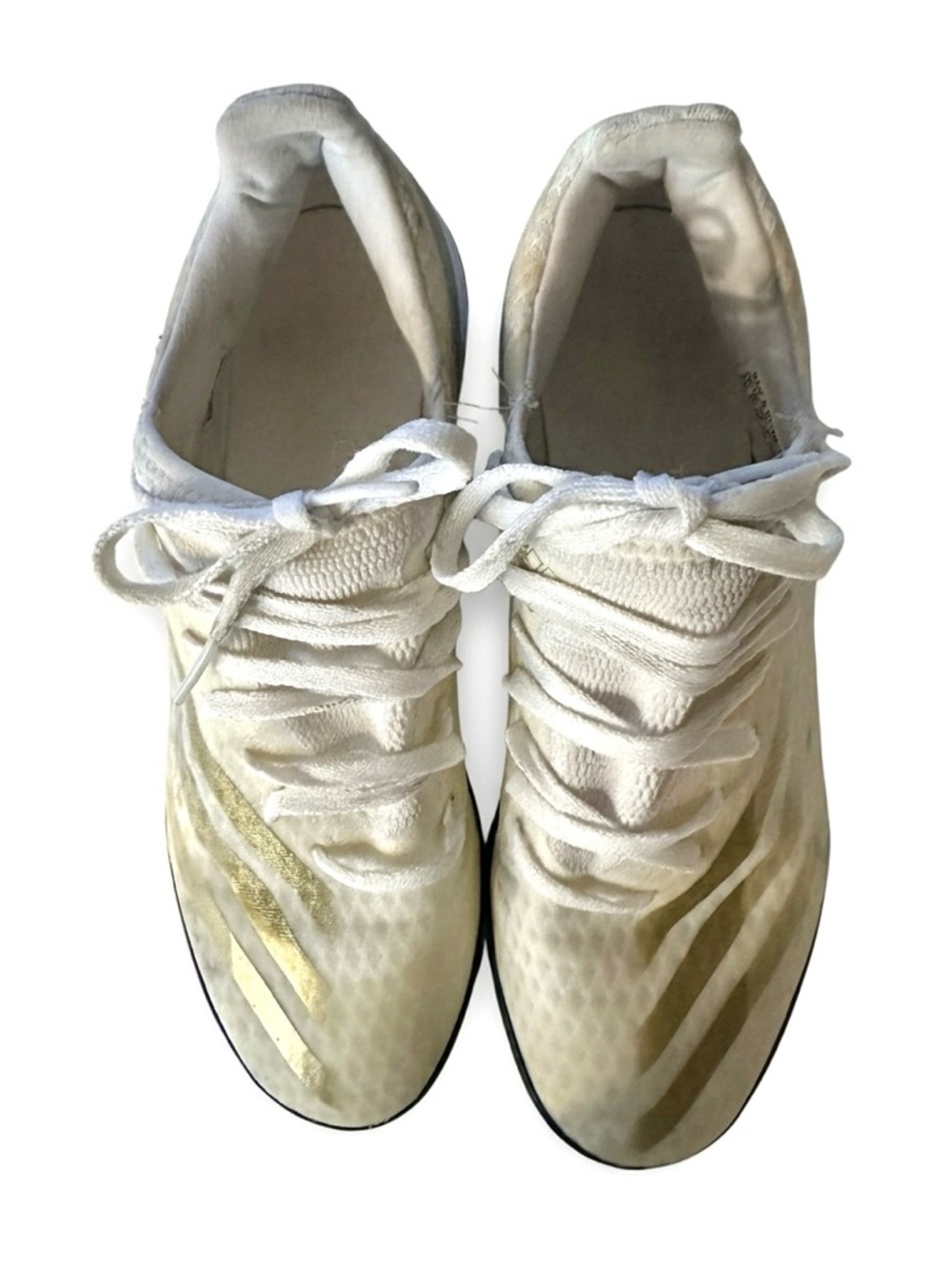 Adidas Adizero EG8199 Running Turf Cleats Shoe Sneakers White Metallic M7.5 W8.5